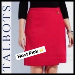 NWOT ⭐️HP⭐️Talbots Wool Blend Faux Wrap Skirt